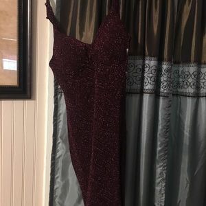Burgundy with Glitter
